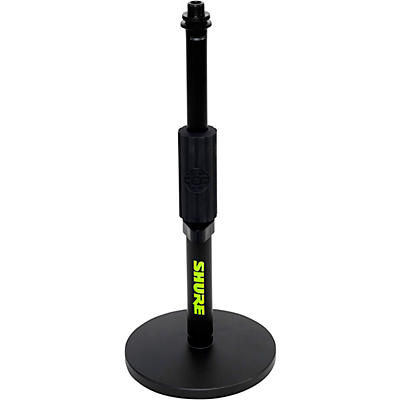 Shure Round base Desktop Mic Stand with Standard Height Adjustable Twist Clutch - 6" Base
