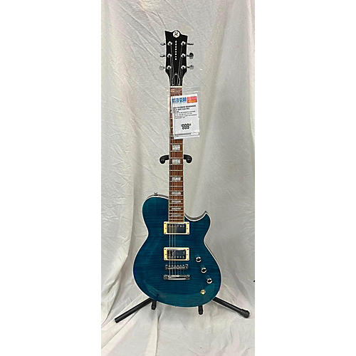 Reverend Roundhouse Solid Body Electric Guitar Blue
