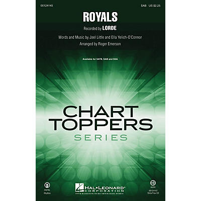 Hal Leonard Royals SAB by Lorde arranged by Roger Emerson