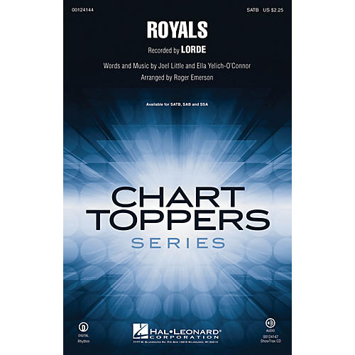 Hal Leonard Royals ShowTrax CD by Lorde Arranged by Roger Emerson
