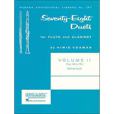 Hal Leonard Rubank 78 Duets for Flute And Clarinet Vol 2 Advanced