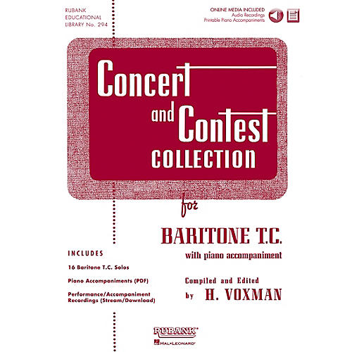 Rubank Concert And Contest Collection Baritone T.C. Book/CD