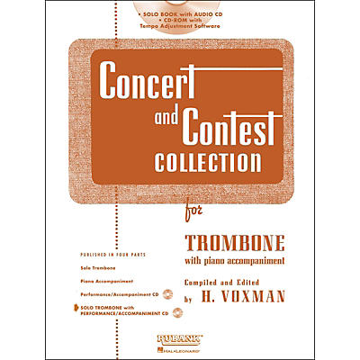 Hal Leonard Rubank Concert & Contest Collection Trombone Book/Online Audio