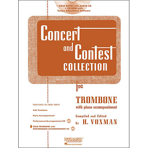 Rubank Concert & Contest Collection Trombone Book/Online Audio