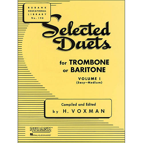 Rubank Selected Duets Trombone Or Baritone Vol 1 Easy/Medium