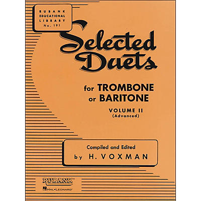 Hal Leonard Rubank Selected Duets for Trombone Or Baritone Vol 2