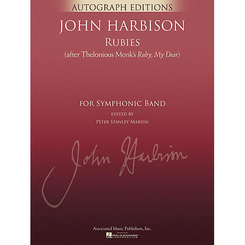 G. Schirmer Rubies (After Thelonious Monk's Ruby, My Dear) Concert Band Level 5 Composed by John Harbison