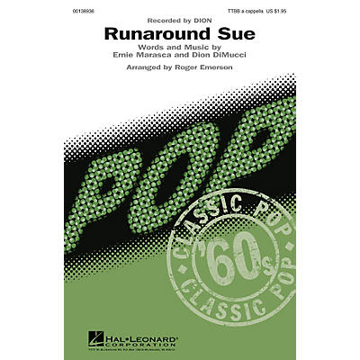 Hal Leonard Runaround Sue TTBB A Cappella by Dion arranged by Roger Emerson