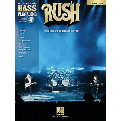 Hal Leonard Rush - Hal Leonard Bass Play-Along Volume 61 Book/Online Audio