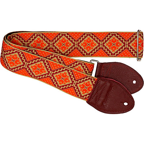 Souldier Rustic Diamond Guitar Strap Orange 2 in.