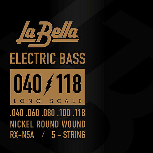 LaBella Rx Series Nickel 5-String Electric Bass Strings 40 - 118