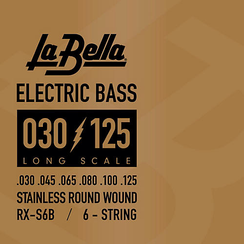LaBella Rx Series Stainless Steel 6-String Electric Bass Strings 30 - 125