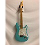 Used Sawtooth S Style Solid Body Electric Guitar Light Blue