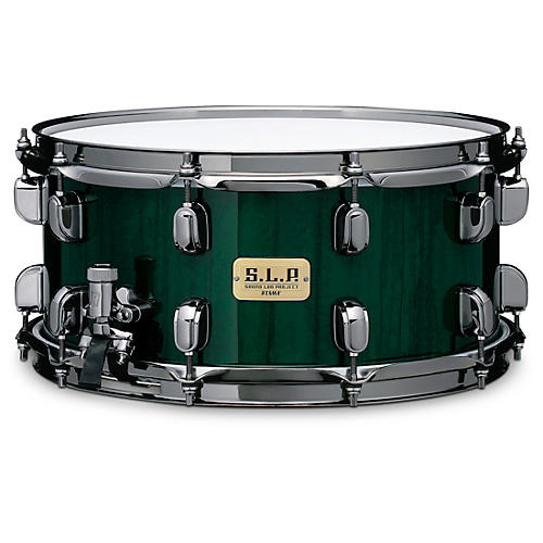 TAMA S.L.P. Bubinga/Maple Snare Drum 14 x 6.5 in. Malachite Green Zebrawood