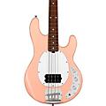 Sterling by Music Man S.U.B. StingRay RAY4 Electric Bass Guitar - Satin Transparent Black Black PickguardPueblo Pink White Pickguard