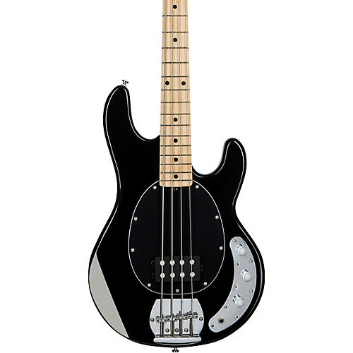 Sterling by Music Man S.U.B. StingRay RAY4 Maple Fingerboard Electric Bass Guitar Black Black Pickguard