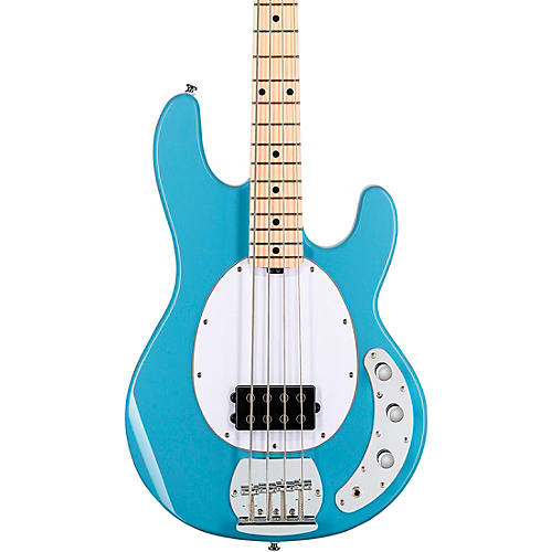 Sterling by Music Man S.U.B. StingRay RAY4 Maple Fingerboard Electric Bass Guitar Chopper Blue White Pickguard