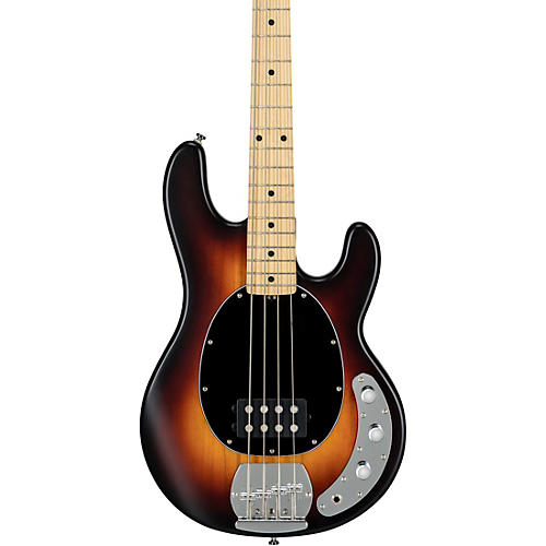 Sterling by Music Man S.U.B. StingRay RAY4 Maple Fingerboard Electric Bass Guitar Satin Vintage Sunburst Black Pickguard