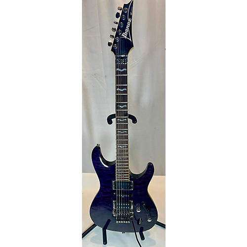 Ibanez S470 DXQM Solid Body Electric Guitar Trans Purple