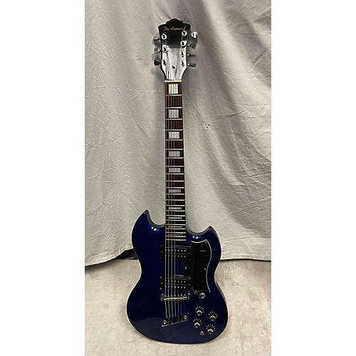 DeArmond S67 Solid Body Electric Guitar Ice Blue Metallic
