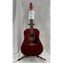 Used Seagull S6e Acoustic Electric Guitar Red