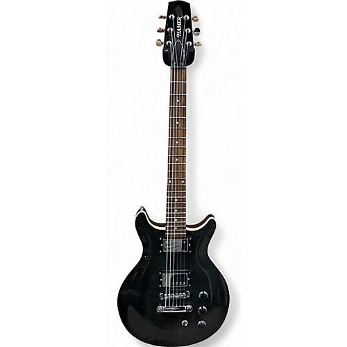 Hamer SATF-TBK-U Solid Body Electric Guitar Trans Black