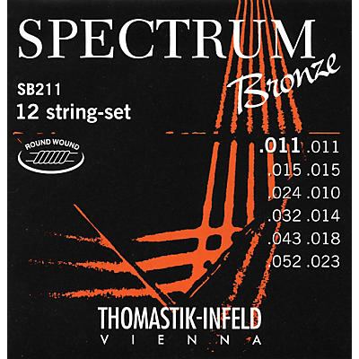 Thomastik SB211 Spectrum Bronze Light 12-String Acoustic Guitar Strings