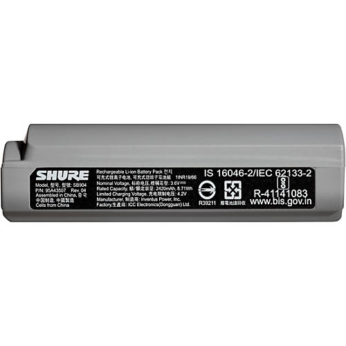 Shure SB904 Lithium-Ion Rechargeable Battery Condition 1 - Mint