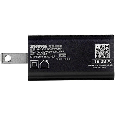 Shure SBC10-USB-C Wall-Mount Charger for GLX-D+ Wireless Transmitters