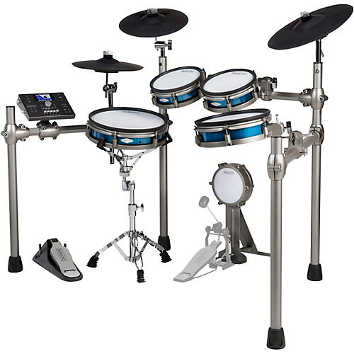 Simmons SD1200 Electronic Drum Kit With Mesh Pads Blue Metallic