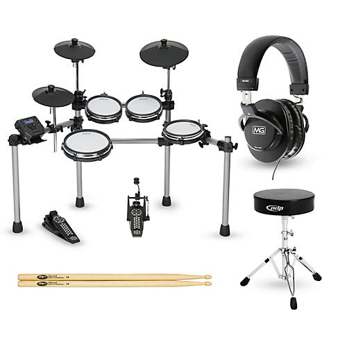 SD550 Electronic Drum Set with Mesh Pads Complete Bundle