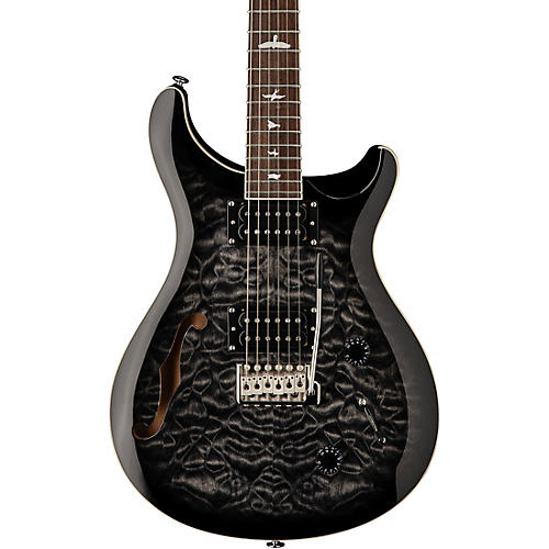 PRS SE Custom 22 Semi-Hollow Quilt Top Limited Run Electric Guitar Charcoal Burst