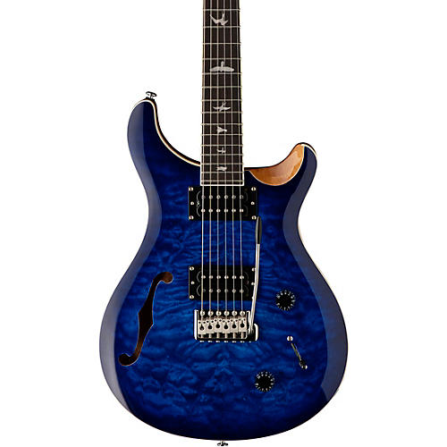 PRS SE Custom 22 Semi-Hollow Quilt-Top Limited-Run Electric Guitar Condition 1 - Mint Faded Blue Burst