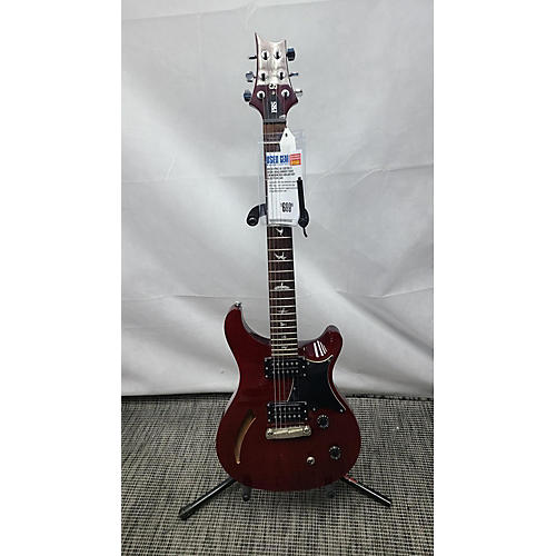 PRS SE Custom 22 Semi-Hollowbody Hollow Body Electric Guitar Trans Crimson Red