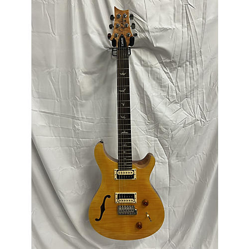 PRS SE Custom 22 Semi-Hollowbody Hollow Body Electric Guitar Santana Yellow