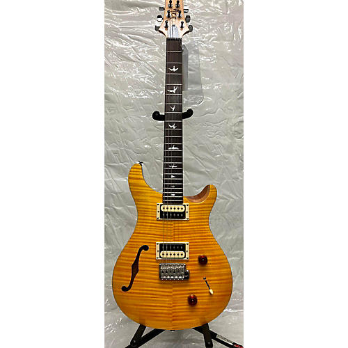 PRS SE Custom 22 Semi-Hollowbody Hollow Body Electric Guitar Santana Yellow