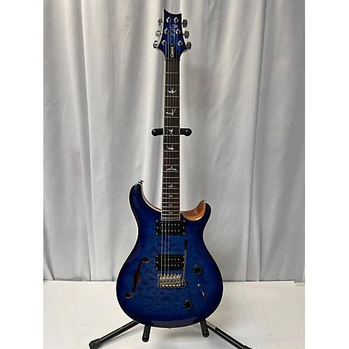 PRS SE Custom 22 Semi-Hollowbody Hollow Body Electric Guitar Blue Burst