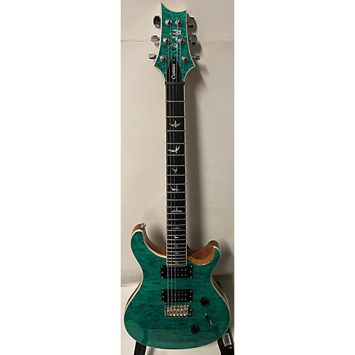 PRS SE Custom 24 Quilted Carved Top Solid Body Electric Guitar Turquoise