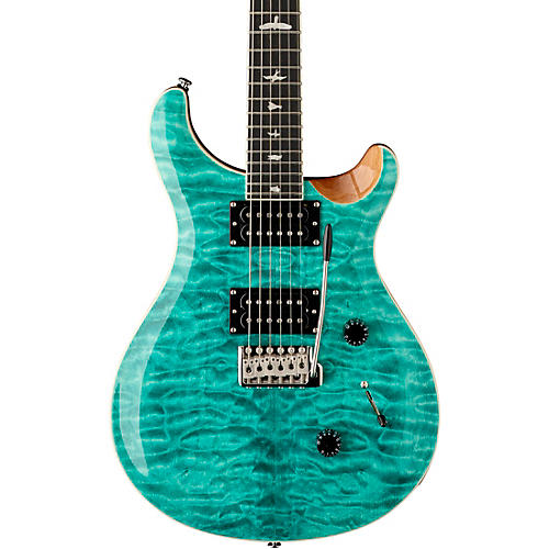 PRS SE Custom 24 Quilted Carved Top With Ebony Fingerboard Electric Guitar Condition 2 - Blemished Turquoise 197881152406