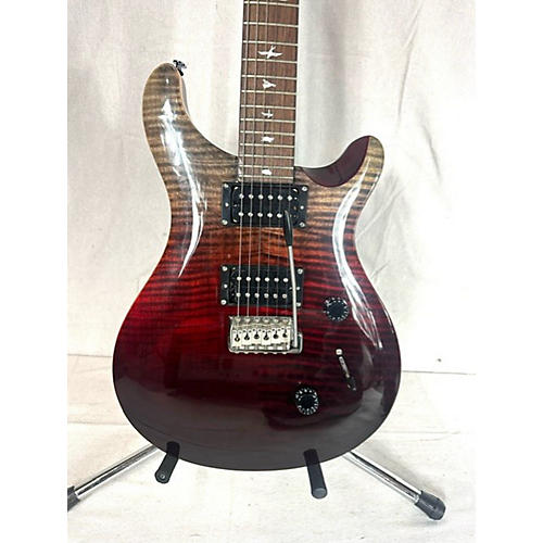 PRS SE Custom 24 Solid Body Electric Guitar Charcoal Cherry Fade