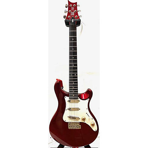 PRS SE EG Solid Body Electric Guitar Chrome Red Metallic