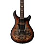 PRS SE Exotic Custom 24-08 Poplar Burl Electric Guitar Charcoal Cherry Midnight Burst