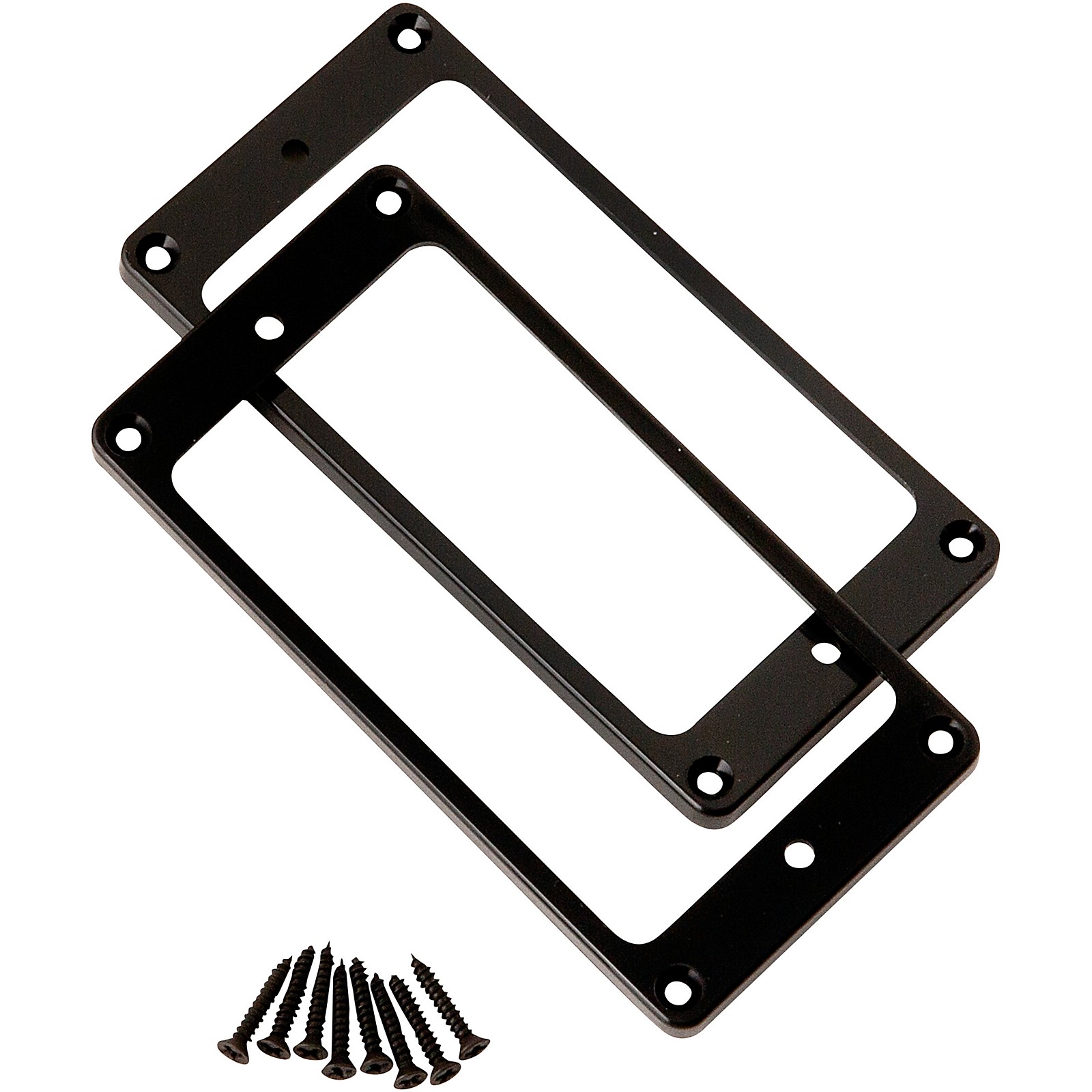 PRS SE Humbucker Pickup Rings (2), Straight, (Trem Equipped) Black