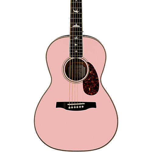 PRS SE P20E Parlor With All-Mahogany Construction, Fishman GT1 Pickup System and Satin Finish Acoustic Electric Guitar Pink Lotus