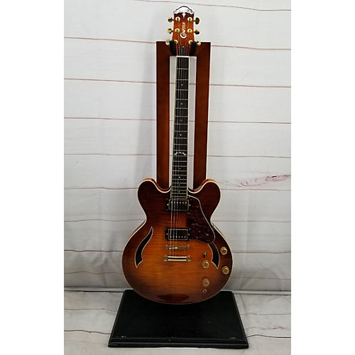 Crafter Guitars SEG-480TM Hollow Body Electric Guitar 3 Tone Sunburst