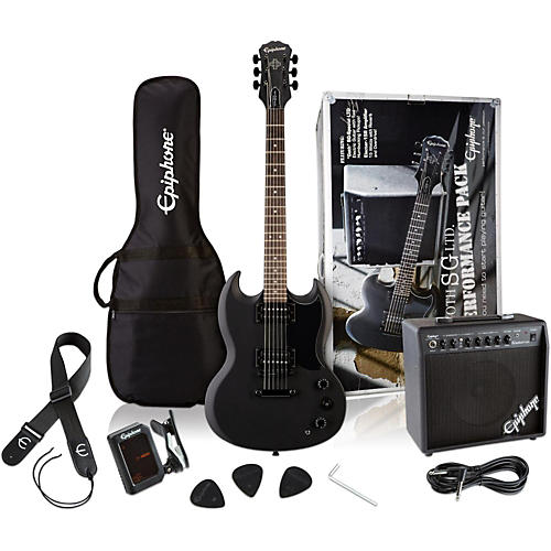 Epiphone SG Electric Guitar Performance Pack Pitch Black