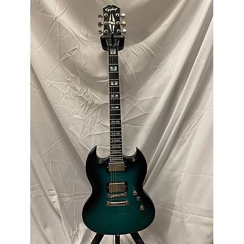 Epiphone SG Prophecy Custom GX Solid Body Electric Guitar Blue Tiger Aged Gloss