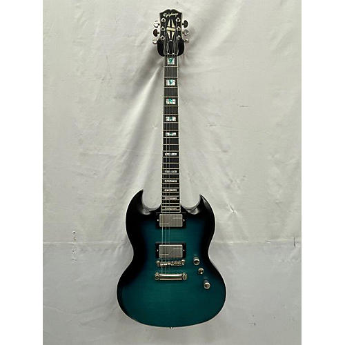 Epiphone SG Prophecy Custom GX Solid Body Electric Guitar Blue Tiger Aged Gloss