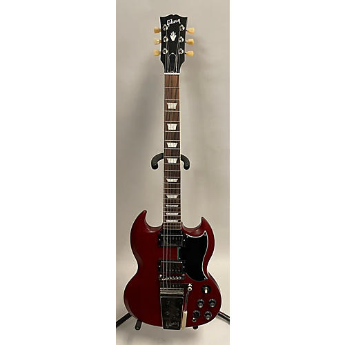 Gibson SG Standard 61 Faded Maestro Vibrola Solid Body Electric Guitar Faded Cherry