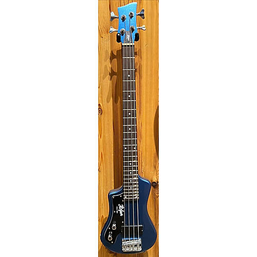 Hofner SHORTY LEFTY Electric Bass Guitar Metallic Blue